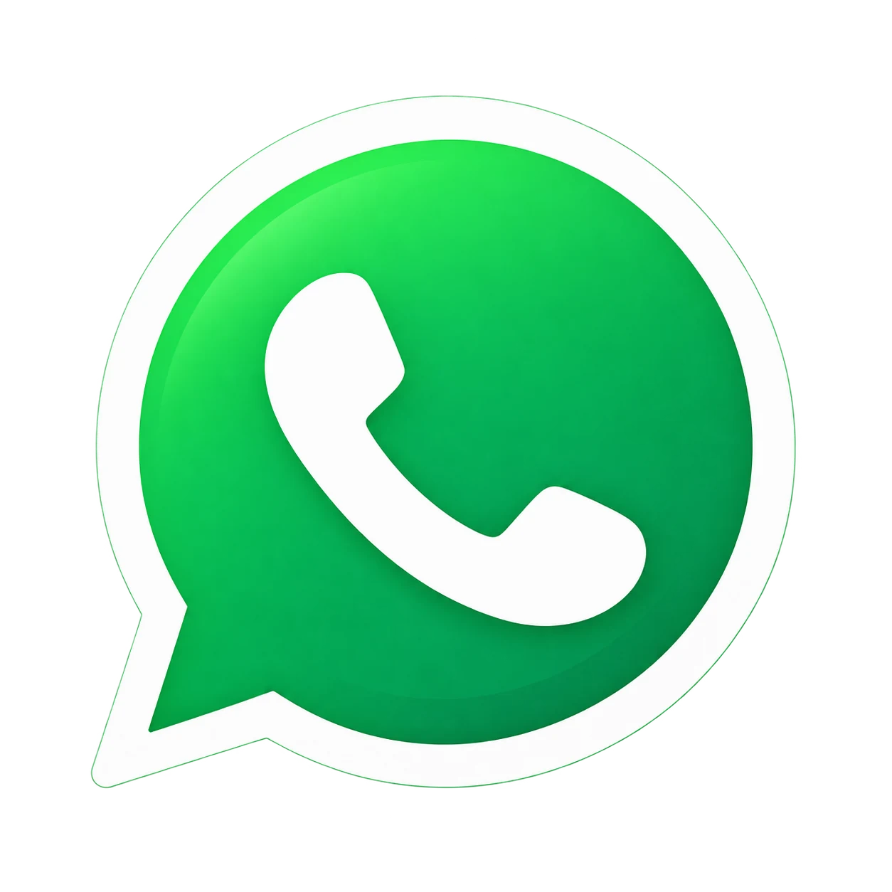 icono de whatsapp verde brillante